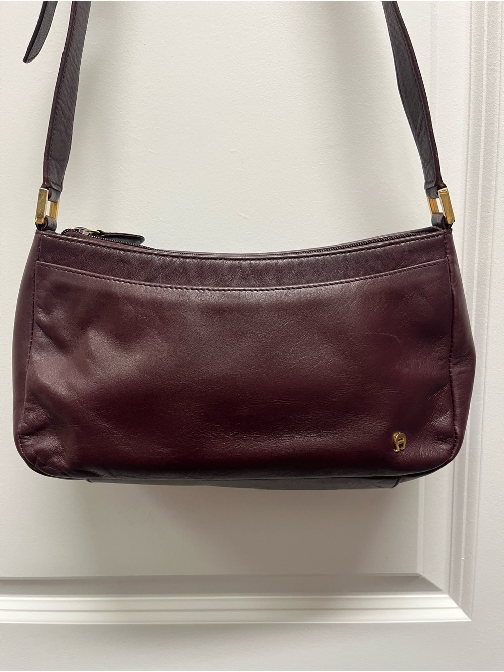 Vintage Etienne Aigner Oxblood Leather Bag Equestrian Quiet Luxury